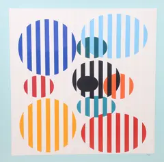 Untitled by Yaacov Agam, serigraph, sold Dec 2023