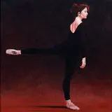 Dancer Stretching by John Nava, 1992, oil on canvas, sold Mar 2022