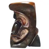 Abstract Face by Donald Riggs, 1998, bronze sculpture, sold Mar 2022