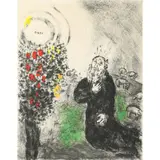The Burning Bush by Marc Chagall, 1958, etching, sold Mar 2022