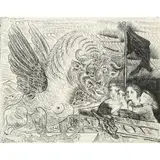 Taureau aile Contemple par Quatre Enfants" from "The Vollard Suite by Pablo Picasso, 1934, etching, sold Mar 2022