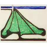 Green Tree Spade" from "Five Spades by Richard Diebenkorn, 1982, etching and aquatint in colors on J Whatman paper, sold Mar 2022
