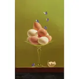 Eggs and Butterflies by Gerald Stinski, oil on panel, sold Mar 2022