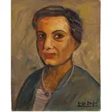 Untitled by Bibi Zogbé, oil on board, sold Mar 2022