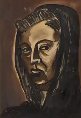 Lady in Black by Fritz Brandtner, ink on paper, sold Apr 2026