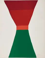 Red-Orange-Green, 1965 by Jack Bush, 1965, colour serigraph, sold Apr 2026