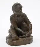 Maquette of Seated Child, circa 1920 by Florence Wyle, bronze, sold Apr 2026