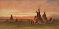 Sioux Encampment, 1906 by Frederick Arthur Verner, 1906, watercolour on paper, sold Apr 2026