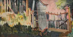 End of an Era, 1955 by Molly Lamb Bobak, 1955, oil on board, sold Apr 2026