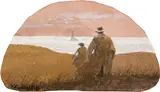 A Couple Walking Toward the Beach, 2018 by Thomas de Vany Forrestall, 2018, mixed media on paper, sold Apr 2026