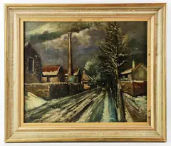 the street by Maurice de Vlaminck, oil on canvas, sold May 2024
