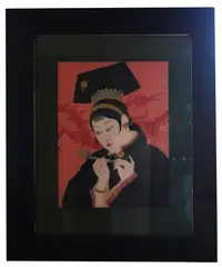 Untitled by Paul Jacoulet, woodblock print, sold May 2024