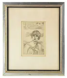 Untitled by Pierre Bonnard, etching of woman, sold May 2024