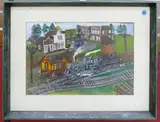 Untitled by James Miller, Watercolor Framed 18''x24'', sold Jun 2023