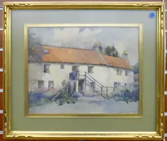 Untitled by Jeanne Stewart, Watercolor Framed 19''x22.5'', sold Jun 2023