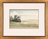 Trees in a Landscape by Peter Häll, watercolour on paper, sold Mar 2023