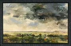 Landscape with Stormy Skies by Richard Smith, oil on canvas, sold Mar 2023