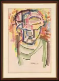 Portrait of a Man by Temba Cyril Mokhethi-Kumalo, pastel on paper, sold Mar 2023