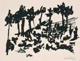 Landscape by Jan-Henri Booyens, oil on paper, sold Mar 2023