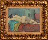 Untitled by Nicolai Cikovsky, oil painting on canvas board, sold Nov 2023