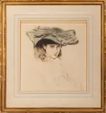 Portrait of Ellen Helleu by Paul César Helleu, 1897, drypoint etching on paper, sold Nov 2023