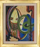 Chadors by Kayo Lennar, 1987, oil painting on canvas, sold Nov 2023