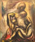 Untitled by Joachim Probst, 1960, Oil on Canvas, sold Dec 2023