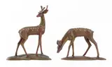 Buck and Doe by Wang Jida, Bronze, sold Dec 2023