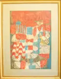 Untitled by Francisco Echauz Buisan, Oil Crayon on Panel, sold Dec 2023