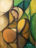 Untitled by Jorge Vargas, 1973, oil on canvas, sold Dec 2023