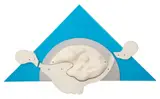 wall sculpture from his "Cloud Goddess" series by Ted Ramsay, mixed media of cast fiberglass resin and metal, sold Dec 2023