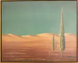 Surrealist Landscape by Henri Cardaillac, Oil on Canvas, sold Dec 2023