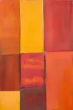Untitled by Penny Purpura, oil on canvas in warm tones, sold Dec 2023