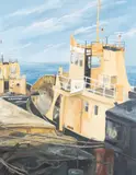 Over to Portland Point by Suzanne Yates, Oil on board -, offered Jun 2026