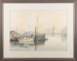 Barge Roads, River Thames by Sidney Cardew, 1986, Watercolour on paper -, offered Jun 2026