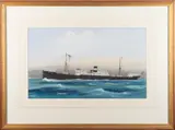 M.V. Clan Grant with the Steam tug by Edward W Paget-Tomlinson, Watercolour gouache on paper -, sold Jun 2026