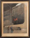 Dry Dock - Queen Mary by R.P. Hutchinson, Watercolour -, sold Jun 2026