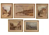 Various town scenes and landscapes - Watercolour on paper by Francis Browne Tighe, Watercolour on paper, offered May 2026