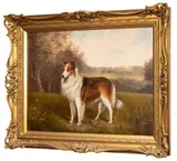 A collie in a landscape - Oil by C.L. Mason, Oil on canvas -, sold May 2026