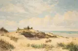 Sand dunes and sea - Oil by Daniel Sherrin, Oil on canvas -, sold Apr 2026