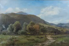 Hillside near Barmouth by David Bates, 1893, Oil on canvas -, sold Apr 2026