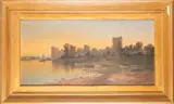 A view of Portchester Castle by R. Allan, oil on canvas, offered Apr 2026