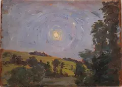 The Green Down - Oil by William Samuel Horton, Oil on board -, sold Apr 2026