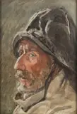 Portrait study of a fisherman by William Banks Fortescue, Watercolour on paper -, sold Apr 2026