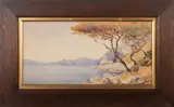Villefrance by Dudley Richardson, watercolor, offered Apr 2026
