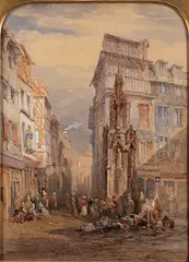 'Fontaine de la Croix-de-Pierre by John Skinner Prout, 1859, Watercolour -, sold Apr 2026