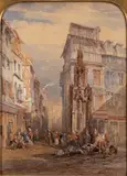 'Fontaine de la Croix-de-Pierre by John Skinner Prout, 1859, Watercolour -, sold Apr 2026