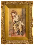 Boy seated on a chair - Watercolour on paper by William Henry Hunt, Watercolour on paper -, sold Apr 2026
