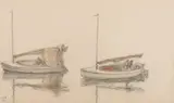 Study of figures in boats by Ludwig von Hofmann, Charcoal and colour chalk on paper -, offered Apr 2026