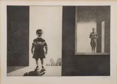 Return by Peter Milton, etching, offered Apr 2026